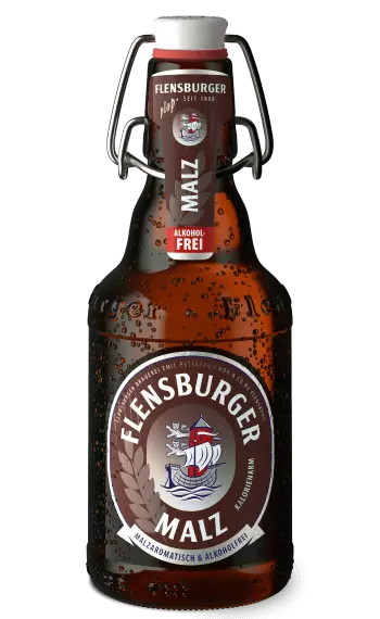 Packshot von der alkoholfreien Sorte Flensburger Malz.