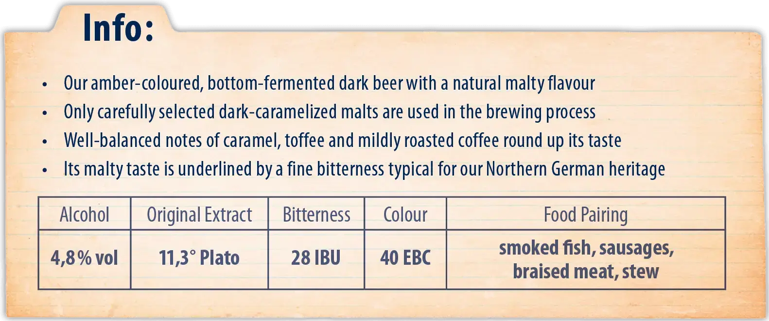Information of the FLENS Dunkel.