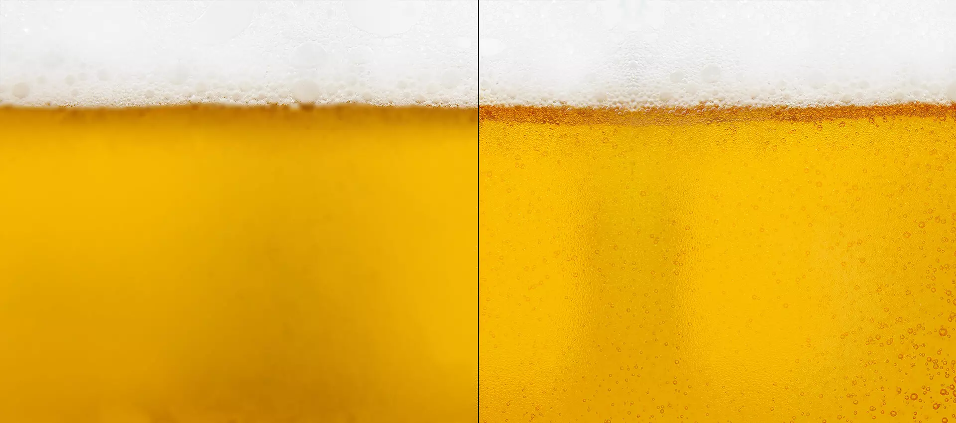 Zwei Biere, eins trüb und eins klarer.