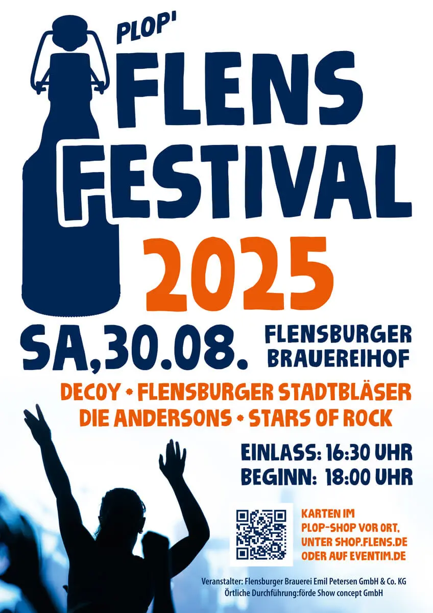 Das Werbeplakat für das FLENS Festival 2025 am 30.08.