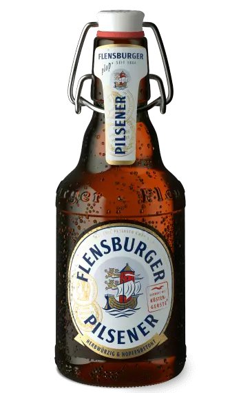 Packshot vom ausgezeichneten Flensburger Pilsener.