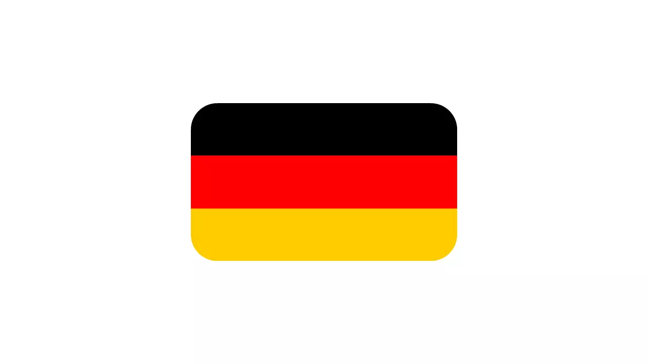 Symbol einer Deutschlandflagge.