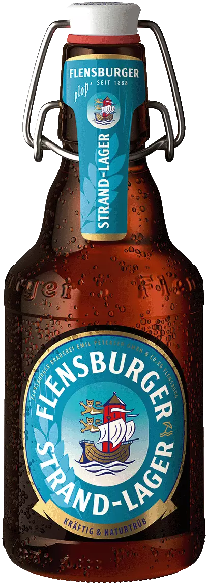 0,33-l-Flasche vom Flensburger Strand-Lager.