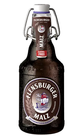 Packshot von der alkoholfreien Sorte Flensburger Malz.
