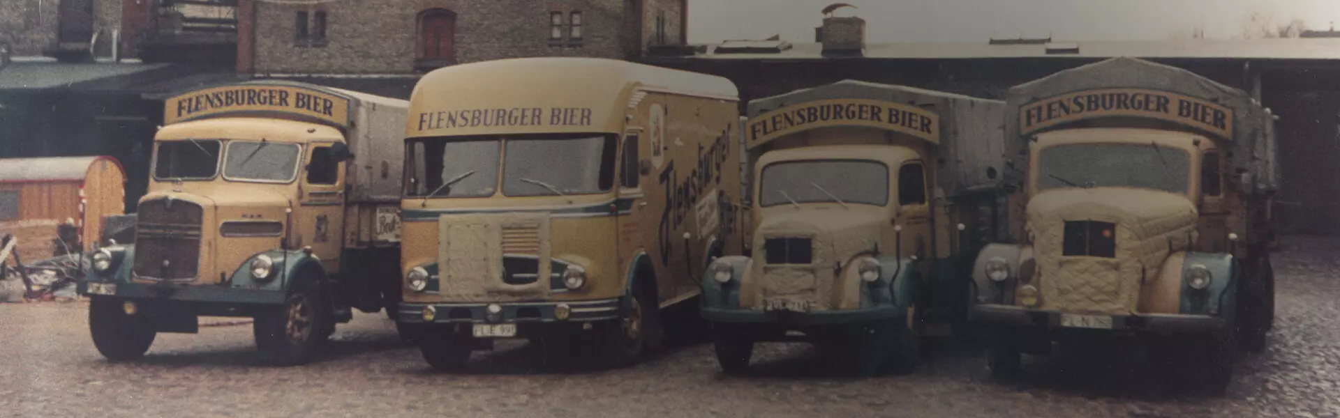 Flensburger Brauerei Chronik: historische Abbildung Lieferwagen