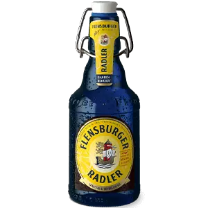 Einzelflasche des Flensburger Radlers in der Bügelverschlussflasche.
