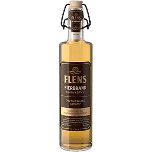 Limitierte Edition des goldgelben FLENS Bierbrands in klarer Glasflasche mit Bügelverschluss.