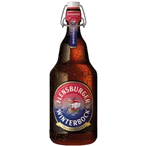 Mega-Plop: 2 Liter Flensburger Winterbock in der großen Bügelverschlussflasche.