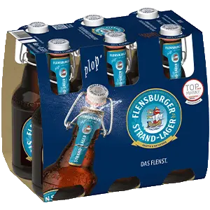 0,33l Sixpack Flensburger Strand-Lager.