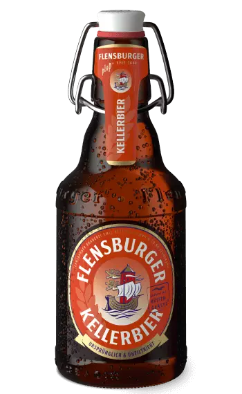 Packshot vom naturtrüben Flensburger Kellerbier.