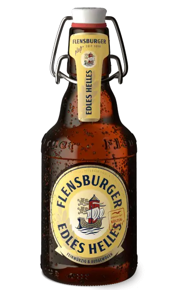 Packshot vom beliebten Flensburger Edles Helles.