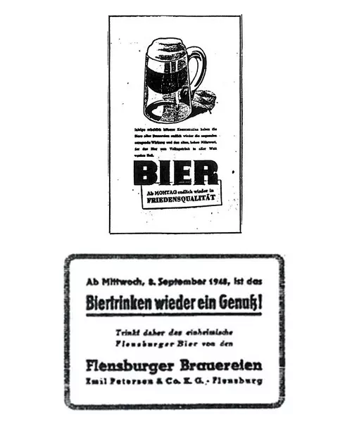 Altes Werbeschild der Flensburger Brauerei.