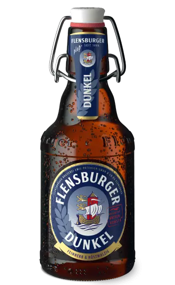 Packshot vom malzigen Flensburger Dunkel.