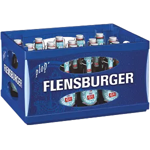 Flensburger Bierkasten mit 20 x Flensburger Strand-Lager 0,0 % Vol.