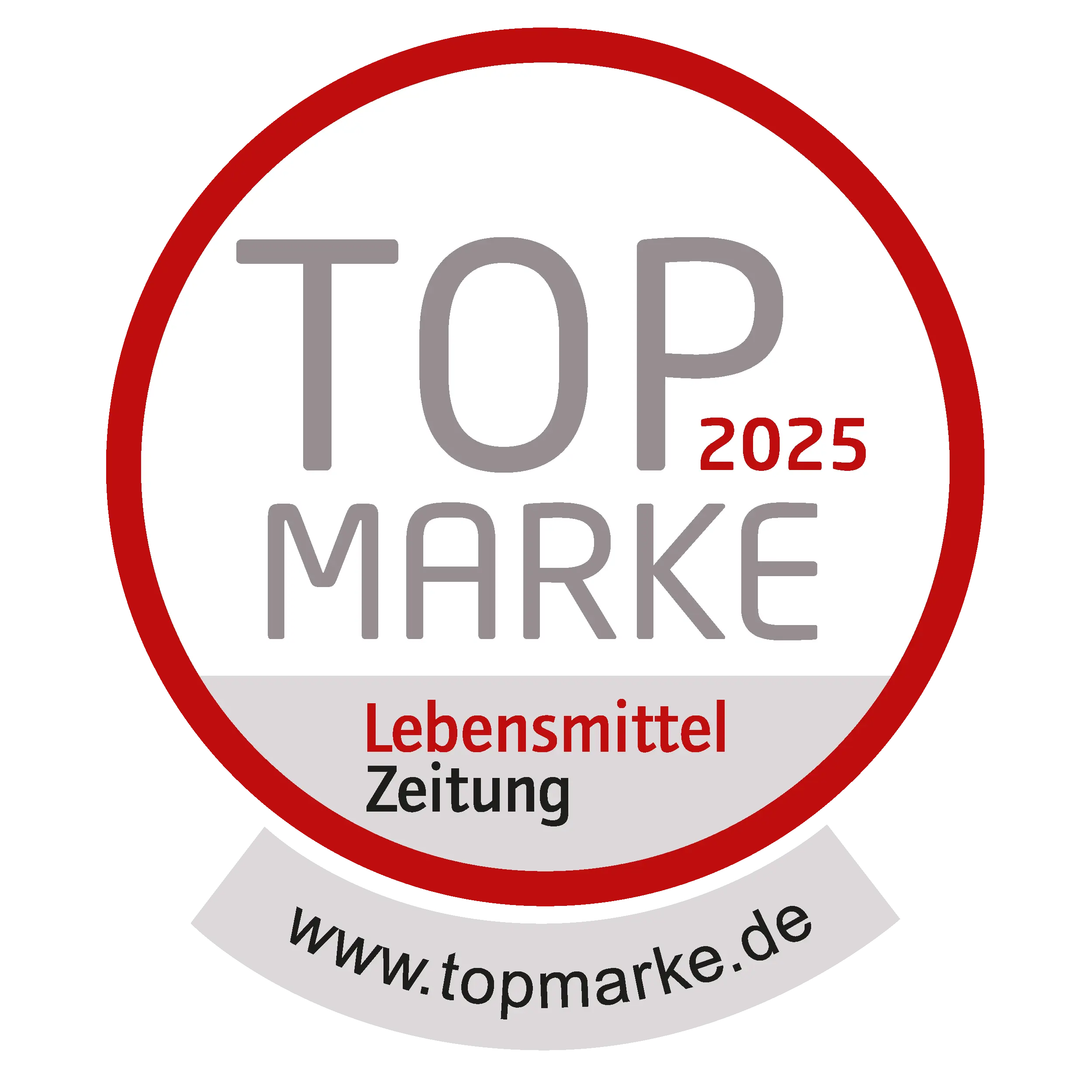 Logo der Top-Marke 2025 der Lebensmittel Zeitung.