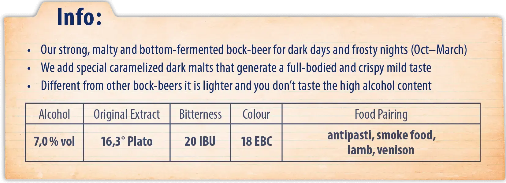  Information about the FLENS Winterbock.