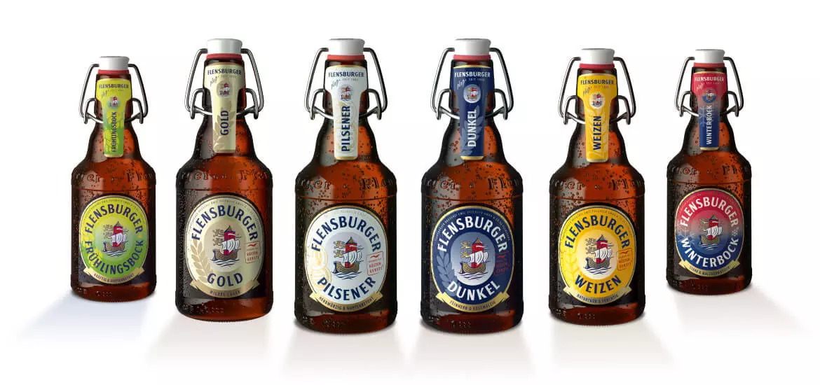 The Flensburger Brewery's export varieties.