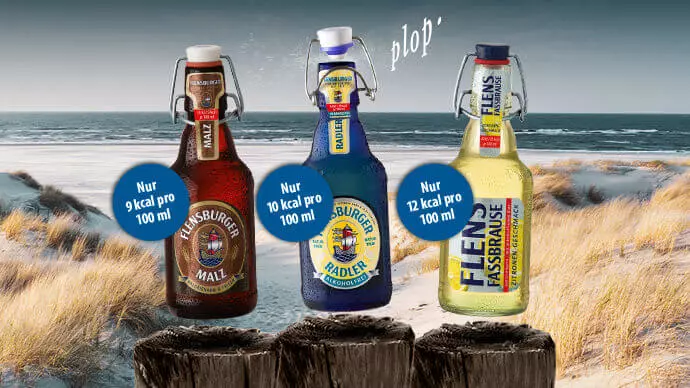Übersicht kalorienarme Flensburger Produkte