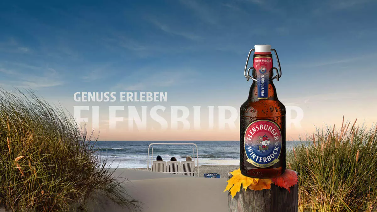 Desktophintergrund Flensburger Winterbock an einem herbstlichen Tag.