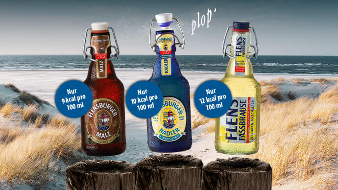 Übersicht kalorienarme Flensburger Produkte